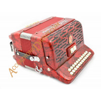 Paolo Soprani Elite B-C 2 row diatonic button accordion with MIDI.